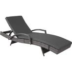 Wicker ligbed Océane met aluminium frame - grijs, Verzenden, Nieuw