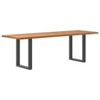 vidaXL Eettafel met natuurlijke rand 240x80x74 cm massief, Huis en Inrichting, Tafels | Eettafels, Verzenden, Nieuw