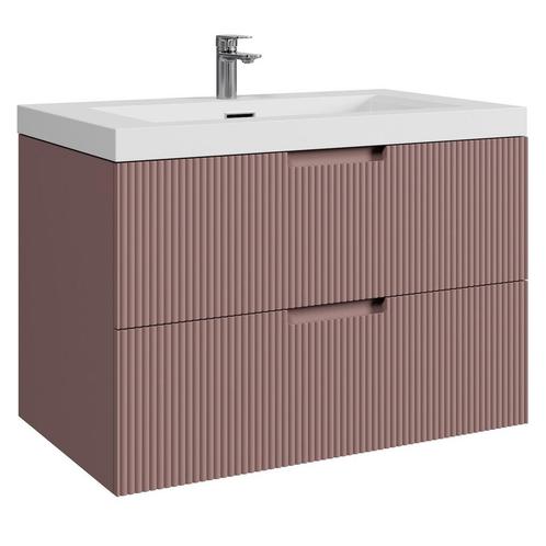 Badkamermeubel Set Thermis 80cm Roze Badmeubel, Huis en Inrichting, Badkamer | Badkamermeubels, Nieuw, Wastafelkast, Verzenden