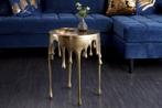 Extravagante bijzettafel LIQUID LINE 50cm goud druppelvormig, Huis en Inrichting, Ophalen of Verzenden, Nieuw
