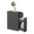 [en.casa] Niskast badkamerkast op wielen 61x20x45 cm donkerg, Verzenden, Nieuw