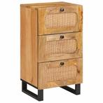 vidaXL Dressoir met lade Bruin 40 x 33 x 75 cm Massief Mango, Huis en Inrichting, Woonaccessoires | Cd- en Dvd-rekken, Verzenden
