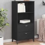 vidaXL Boekenkast VIKEN 60x35x123 cm bewerkt hout zwart, Huis en Inrichting, Kasten | Boekenkasten, Verzenden, Nieuw, Overige houtsoorten