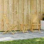 vidaXL 3-delige Bistroset bamboe, Tuin en Terras, Verzenden, Nieuw, Hout
