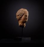 Oud Griekenland, terracotta hoofd - 4 cm