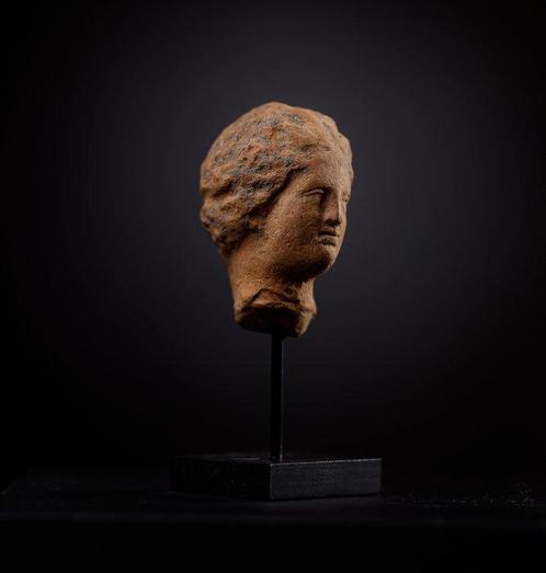 Oud Griekenland, terracotta hoofd - 4 cm, Verzamelen, Mineralen en Fossielen