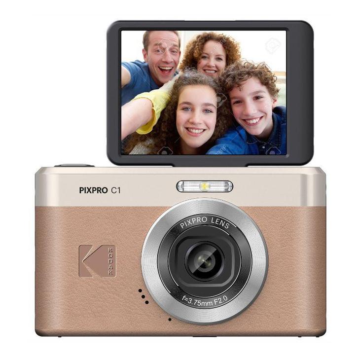Kodak Pixpro C1 Camera Bruin - Nieuw!, Audio, Tv en Foto, Fotocamera's Digitaal, Geen optische zoom, Nieuw, Kodak, Compact, Ophalen of Verzenden