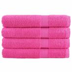 vidaXL Saunadoeken SOLUND 4 st 600 g/m² 80x200 cm roze, Verzenden, Nieuw, Roze