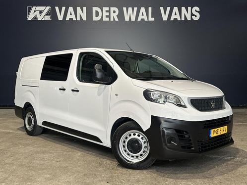 Peugeot Expert 2.0 BlueHDI 123pk L3H1 Dubbele cabine Euro6 A, Auto's, Bestelauto's, Dealer onderhouden, Lease, Zwart, Handgeschakeld