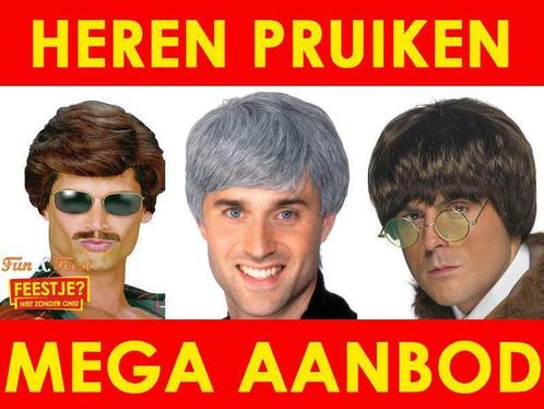 Heren pruiken- Mega aanbod herenpruiken, Kleding | Heren, Carnavalskleding en Feestkleding, Accessoires, Nieuw, Ophalen of Verzenden