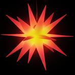 Hanglamp Moravische ster met LED inklapbaar 100 cm rood, Nieuw, Verzenden