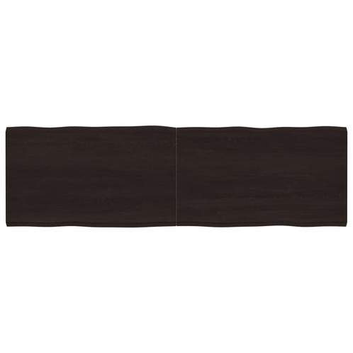 vidaXL Tafelblad natuurlijke rand 200x60x(2-4)cm eikenhout, Huis en Inrichting, Tafels | Eettafels, Nieuw, Verzenden