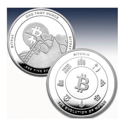 Wereld. Silver medal ND Bitpay - Bitcoin, 1 Oz (.999), Postzegels en Munten, Munten | Europa | Niet-Euromunten