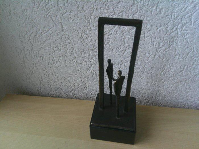 Artihove - Beeldje - DE KENNISMAKING - Brons, Antiek en Kunst, Curiosa en Brocante