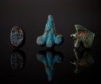 Het oude Egypte, lotusbloem, udjat en scarabee-amuletten -, Sieraden, Tassen en Uiterlijk, Antieke sieraden
