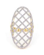 Statement ring - 14 karaat Geel goud - 1.06ct. tw. Diamant