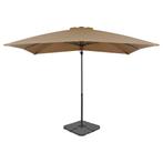 vidaXL Parasol met draagbare voet taupe, Tuin en Terras, Parasols, Verzenden, Nieuw