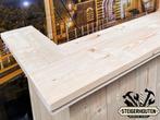 Steigerhouten Bar - Balie - Toonbank, Ophalen of Verzenden, Nieuw, Inclusief barstoelen