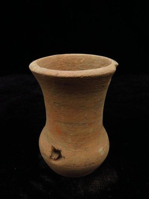 Indus Vallei Terracotta versierde beker - 6.5 cm  (Zonder, Antiek en Kunst, Antiek | Overige Antiek