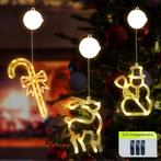 Kerstverlichting Raam Sneeuwpop met Bezem + Rendier +, Diversen, Kerst, Verzenden, Nieuw
