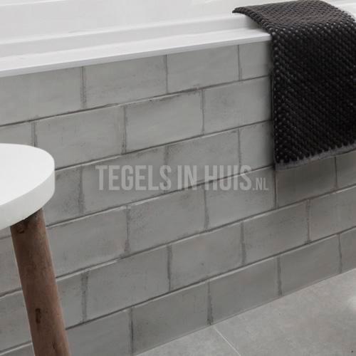 Wandtegel life 10x20 nebbia licht grijs glans wandtegel, Doe-het-zelf en Verbouw, Tegels, Wandtegels, Nieuw, 10 m² of meer, Keramiek
