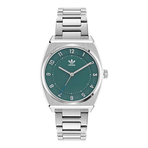 -13% Adidas  Adidas Rvs horloge met groene wijzerplaat 38mm, Sieraden, Tassen en Uiterlijk, Horloges | Dames, Nieuw, Verzenden