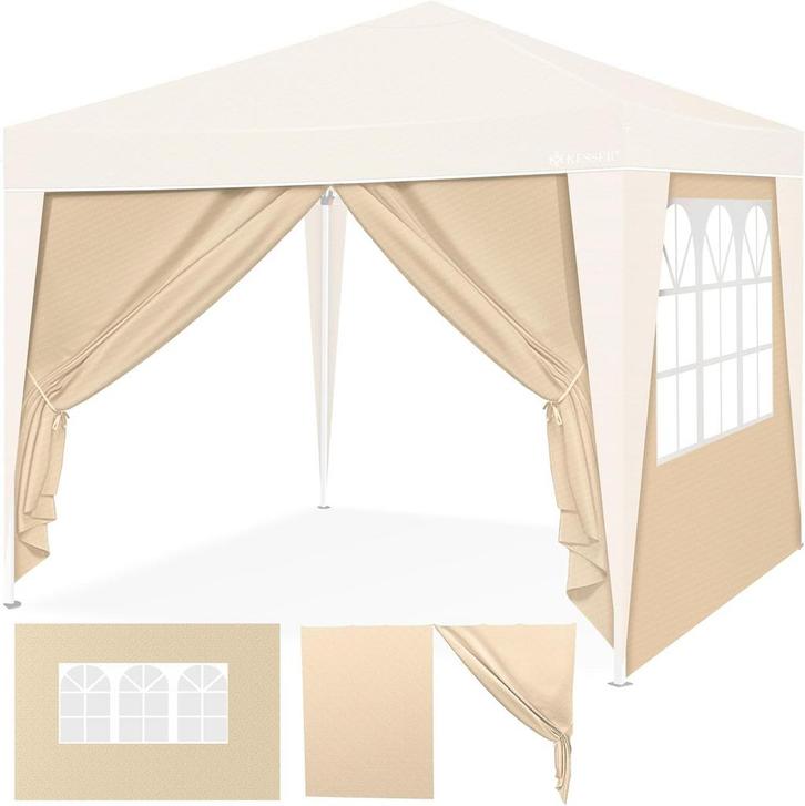 KESSER® Zijwand voor paviljoen - 3x3m - Beige •, Tuin en Terras, Partytenten, Zo goed als nieuw, Verzenden