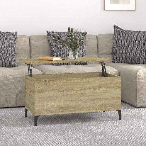 vidaXL Salontafel 90x44,5x45 cm bewerkt hout sonoma, Huis en Inrichting, Tafels | Salontafels, 50 tot 100 cm, Nieuw, Overige houtsoorten