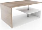Miadomodo - Salontafel - Eikenlook / Wit - 90x50cm - Met opb, Huis en Inrichting, Kasten | Computermeubels, Verzenden, Nieuw