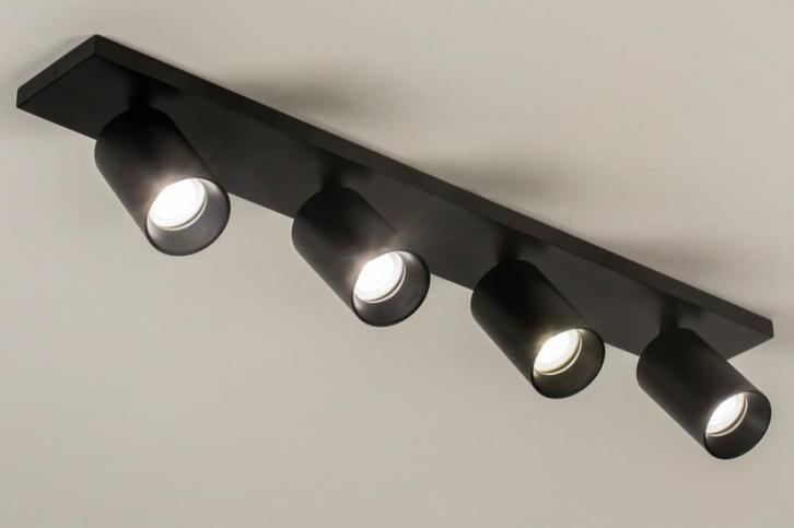 Rietveld Spots - Zwart - Metaal, Aluminium, Huis en Inrichting, Lampen | Hanglampen, Verzenden