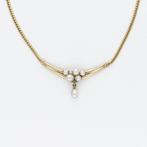 Halsketting - 18 karaat Geel goud Diamant (Natuurlijk) -, Sieraden, Tassen en Uiterlijk, Kettingen, Nieuw