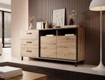 Dressoir Eiken Antraciet 165 cm industrieel