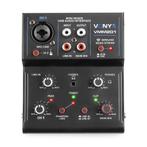 Vonyx VMM201 USB mixer - 2-kanaals mengpaneel met Bluetooth, Muziek en Instrumenten, Dj-sets en Draaitafels, Nieuw, Verzenden