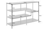 industrieele boekenkast SLIM LINE 114cm zwart essen vijf, Huis en Inrichting, Woonaccessoires | Wandplanken en Boekenplanken, Ophalen of Verzenden