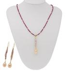 Zonder minimumprijs - 3-delige sieradenset - 18 karaat Geel, Sieraden, Tassen en Uiterlijk, Antieke sieraden