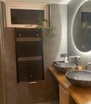 Betonlook vloertegel Foundation mat zwart 80x80 cm