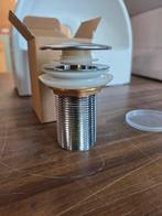 Afvoerplug Wastafel Chroom – Zonder Overloop, Afsluitbaar, Ophalen of Verzenden, Nieuw, Chroom, Bad
