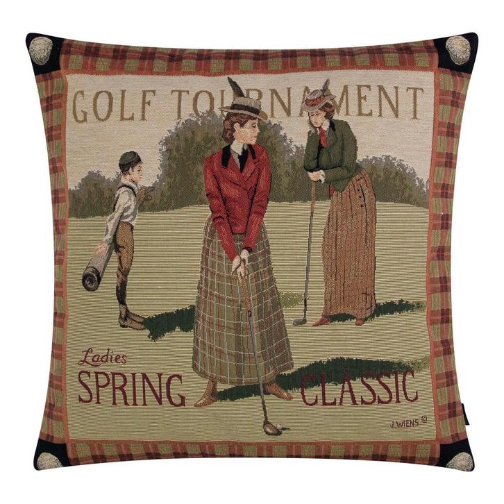 gobelin kussen dames golf 45x45cm, Huis en Inrichting, Woonaccessoires | Overige, Verzenden