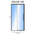 REA Schuifdouchedeur - Mat Zwart - Veiligheidsglas - 100x..., Doe-het-zelf en Verbouw, Sanitair, Ophalen of Verzenden, Nieuw