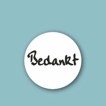 Old School etiket Bedankt -Sticker-Etiket- beschikbaar voor biedingen