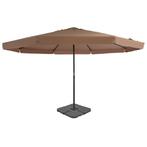 vidaXL Parasol met draagbare voet taupe, Verzenden, Nieuw