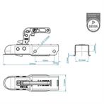 ProPlus Kogelkoppeling - Vierkant 60 mm - 800 kg - Plaats..., Auto diversen, Aanhangwagen-onderdelen, Ophalen of Verzenden, Nieuw