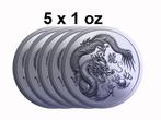 China. 5 x 2026 1 oz Titanium Chinese Tian Tan Dragon BU