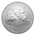 Lunar II - Year of the Mouse - 1 kg 2008 (12.881 oplage), Verzenden, Losse munt, Zilver