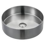 Waskom Sapho Aurum Rond 38 x 11 cm Mat RVS, Ophalen of Verzenden, Nieuw, Overige typen