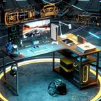 Hoekbureau - Bureau - 120x80 cm - L-vormig - Zwart - COMHOMA, Huis en Inrichting, Bureaus, Verzenden, Zo goed als nieuw