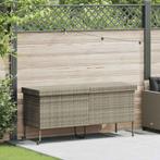 vidaXL Tuinbox met wielen 160x55x75 cm poly rattan, Verzenden, Nieuw