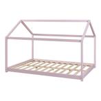 [en.casa] Kinderbed Cerro huisbed met bedbodem 120x200 cm ro, Kinderen en Baby's, Kinderkamer | Bedden, Verzenden, Nieuw