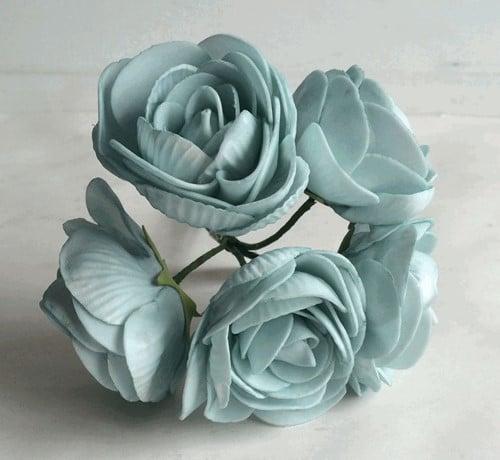 Ranonkels foam Lichtblauw 6 cm doos 30 stuks, Huis en Inrichting, Woonaccessoires | Kunstplanten en Kunstbloemen, Nieuw, Ophalen of Verzenden