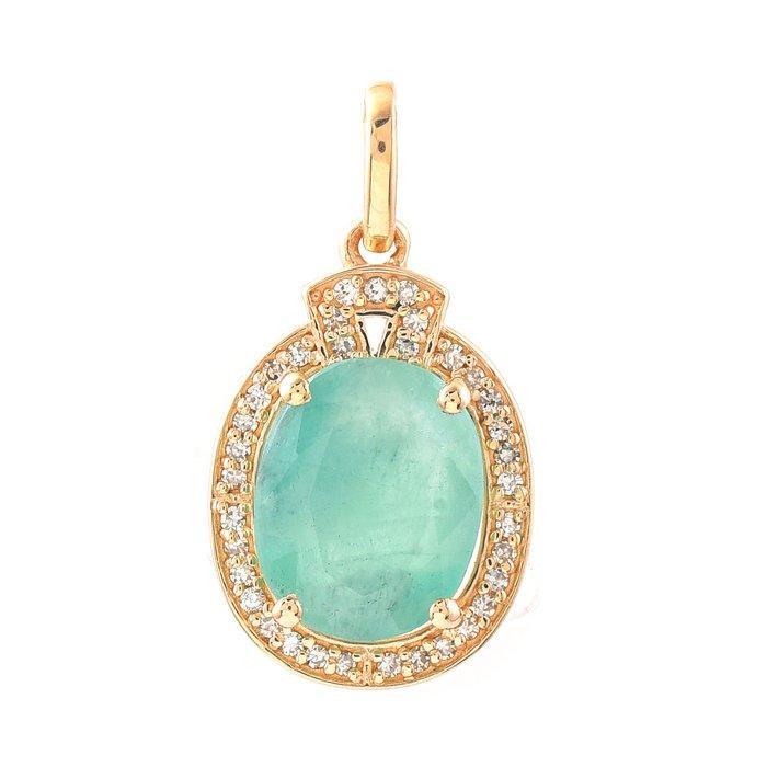 Zonder minimumprijs - Hanger - 14 karaat Geel goud - 1.97ct., Sieraden, Tassen en Uiterlijk, Antieke sieraden